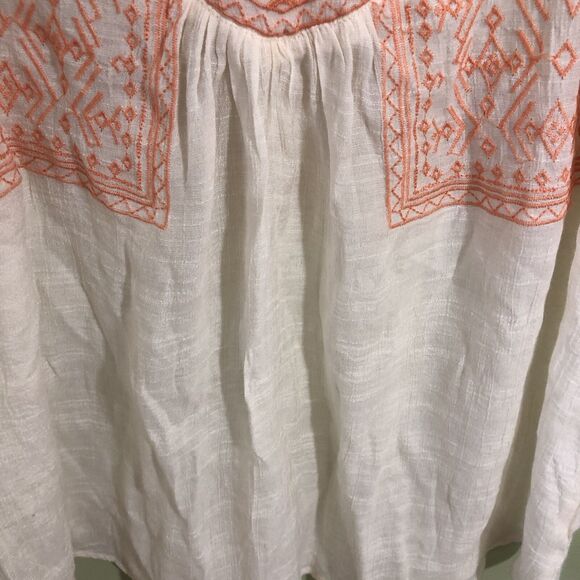 Sweet Wanderer Women's Sleeveless Tank Top Ivory Orange Size Small - Picture 3 of 5